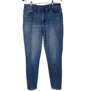 Max Studio Size 16 Skinny Taper High Rise Denim Jeans Womens Crop Ankle 4056